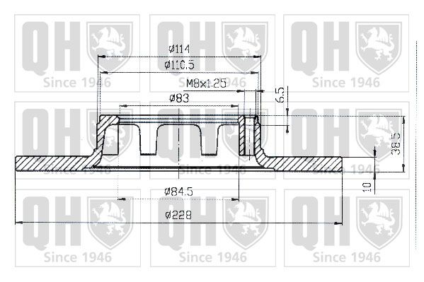 QUINTON HAZELL Тормозной диск BDC1026